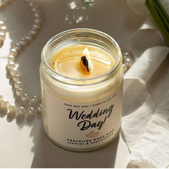 NWT Wool + Pepper Co. WEDDING DAY Soy Wood Wick Candle - Picture 5 of 5